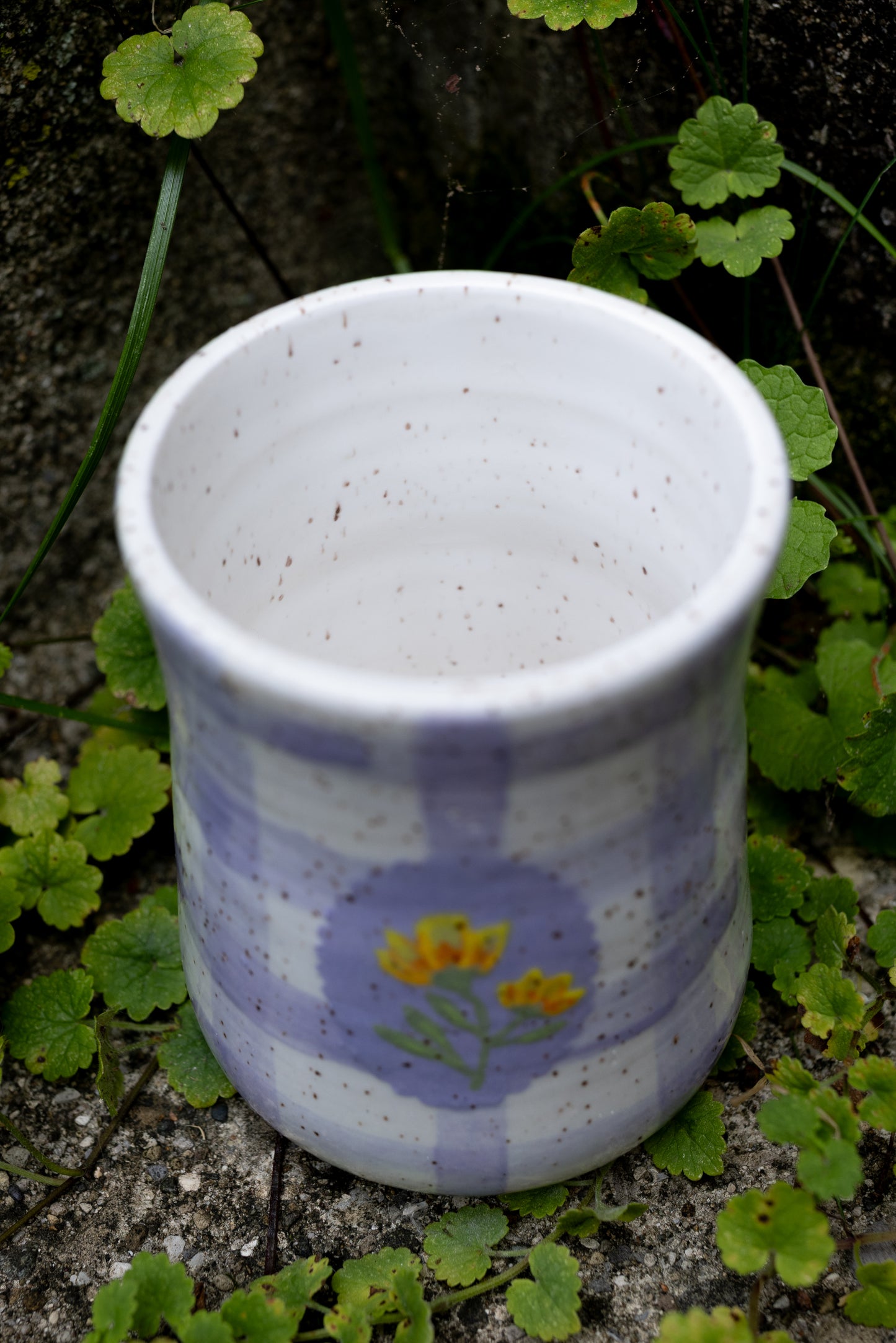 Wildflower Gingham Cup – 12oz