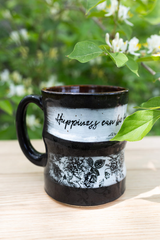 Midnight Bloom  Quiet Words Mug -14oz